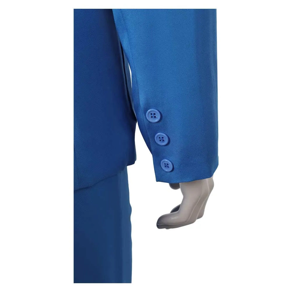 Joker: Folie à Deux (2024) Arthur Fleck Blue Suit Party Carnival Halloween Cosplay Costume