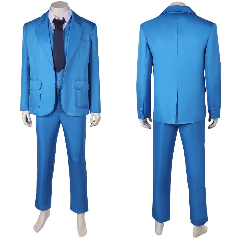 Joker: Folie à Deux (2024) Arthur Fleck Blue Suit Party Carnival Halloween Cosplay Costume