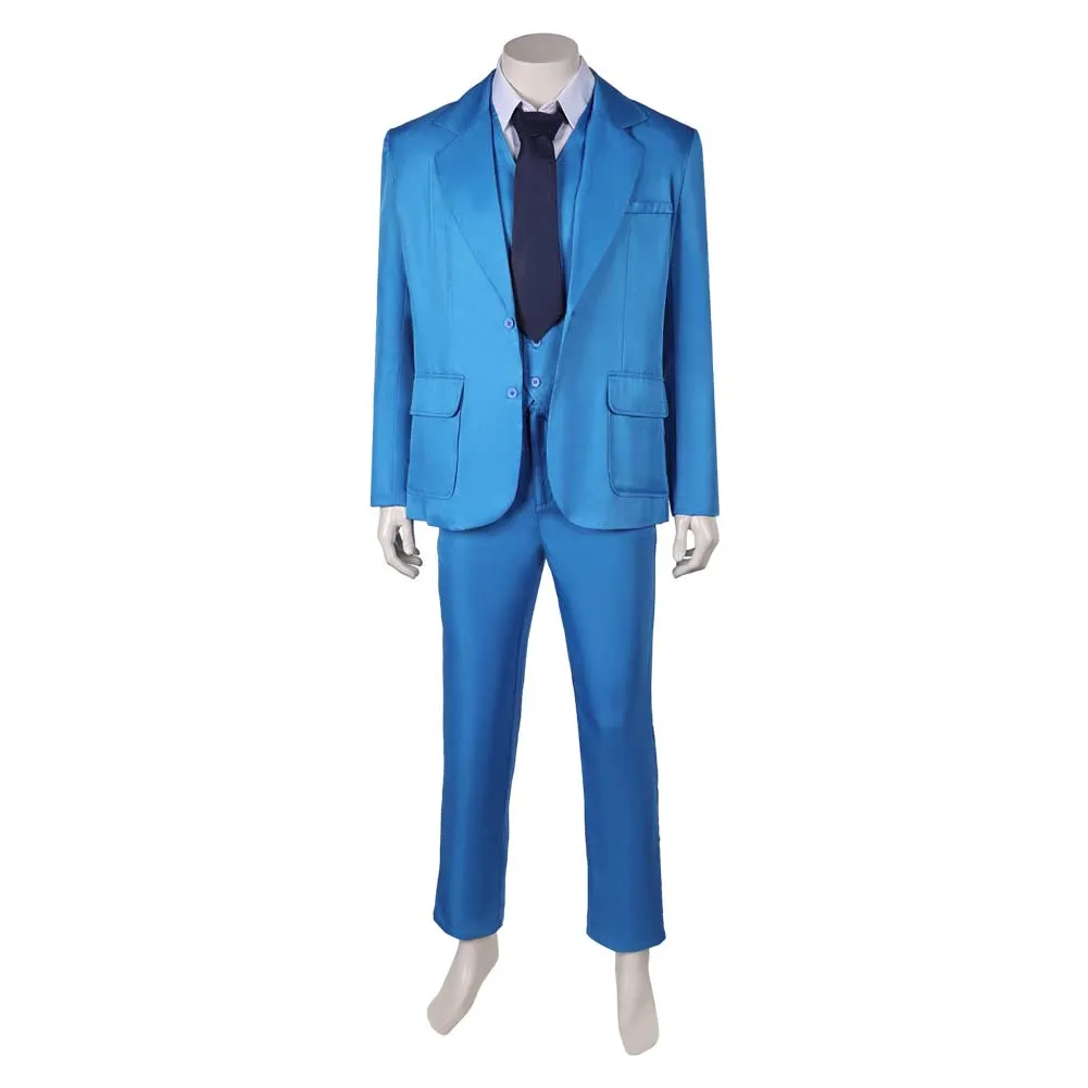 Joker: Folie à Deux (2024) Arthur Fleck Blue Suit Party Carnival Halloween Cosplay Costume