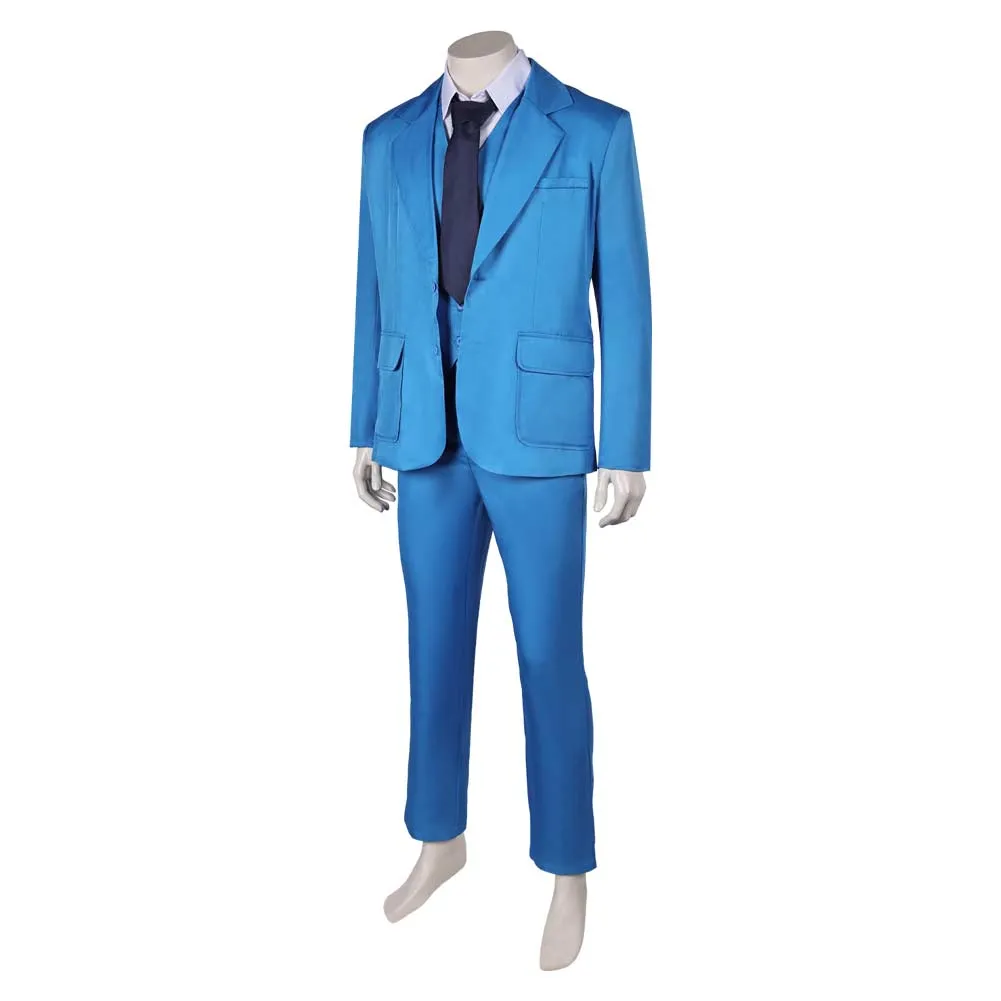 Joker: Folie à Deux (2024) Arthur Fleck Blue Suit Party Carnival Halloween Cosplay Costume