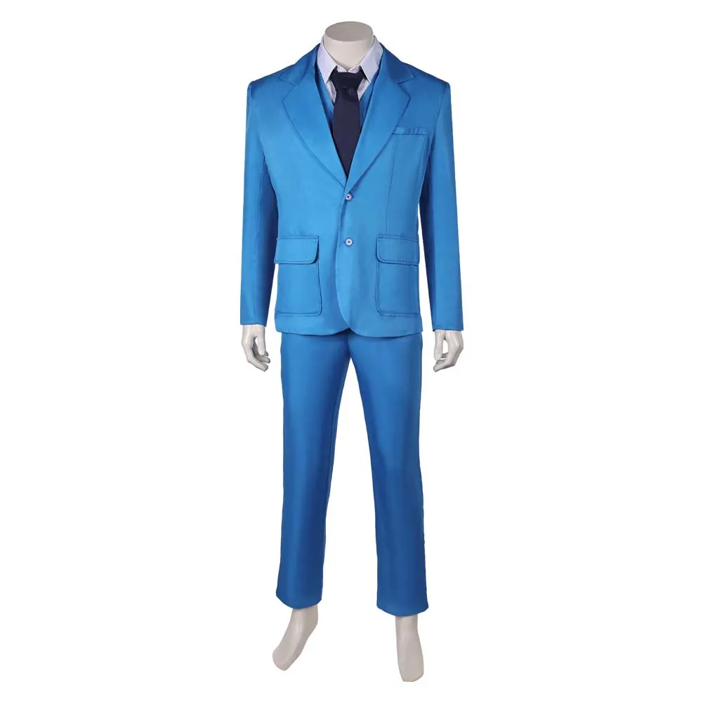 Joker: Folie à Deux (2024) Arthur Fleck Blue Suit Party Carnival Halloween Cosplay Costume