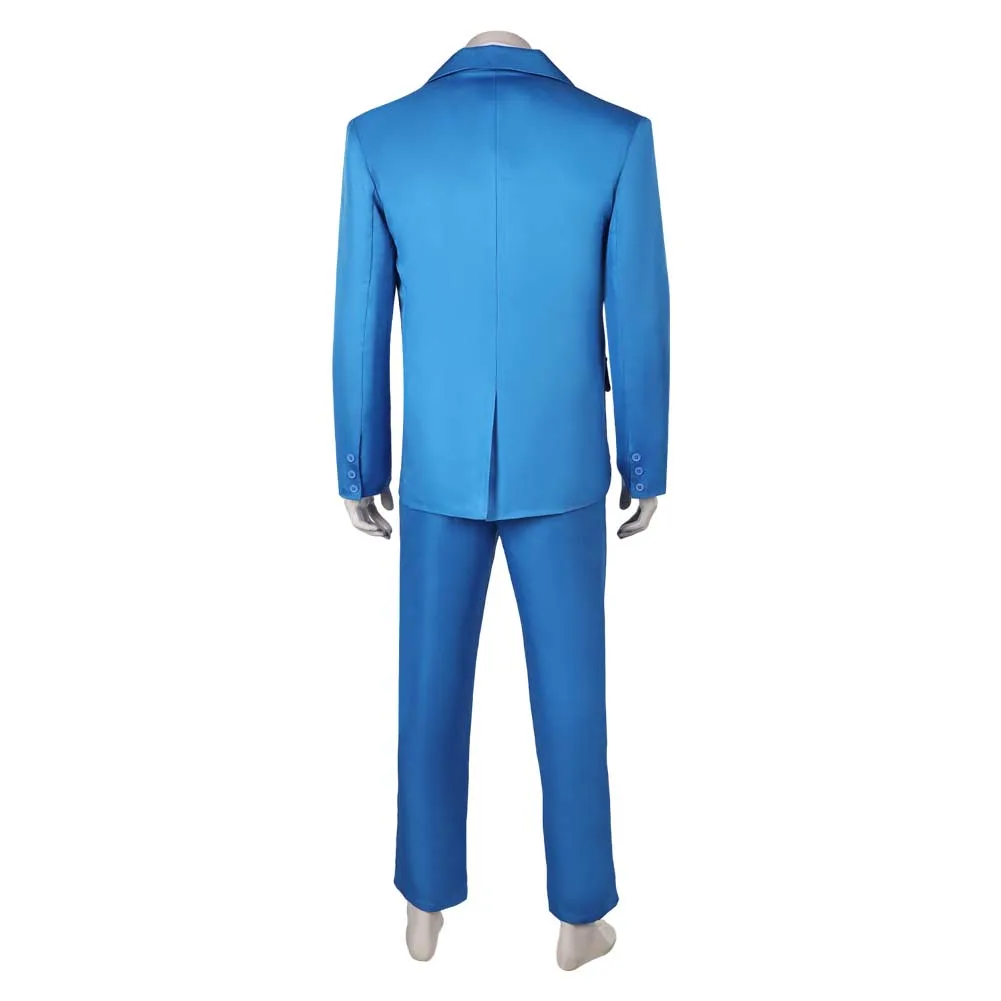 Joker: Folie à Deux (2024) Arthur Fleck Blue Suit Party Carnival Halloween Cosplay Costume