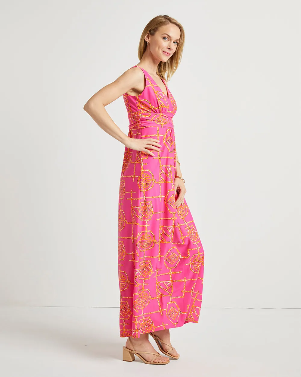 Jude Connally Penelope Dress - Bamboo Lattice Pink/Apricot