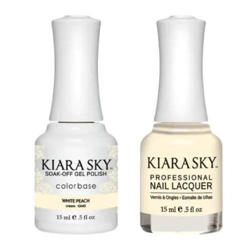 Kiara Sky Classic Gel & Polish Duo - #645 White Peach