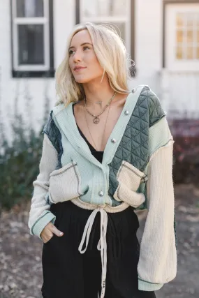 Leighton Button Up Jacket - Green