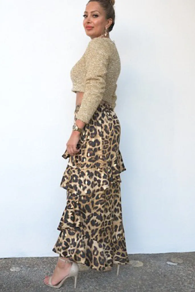 Leopard Lady GaGa Ruffle Skirt - SFH Designs Original