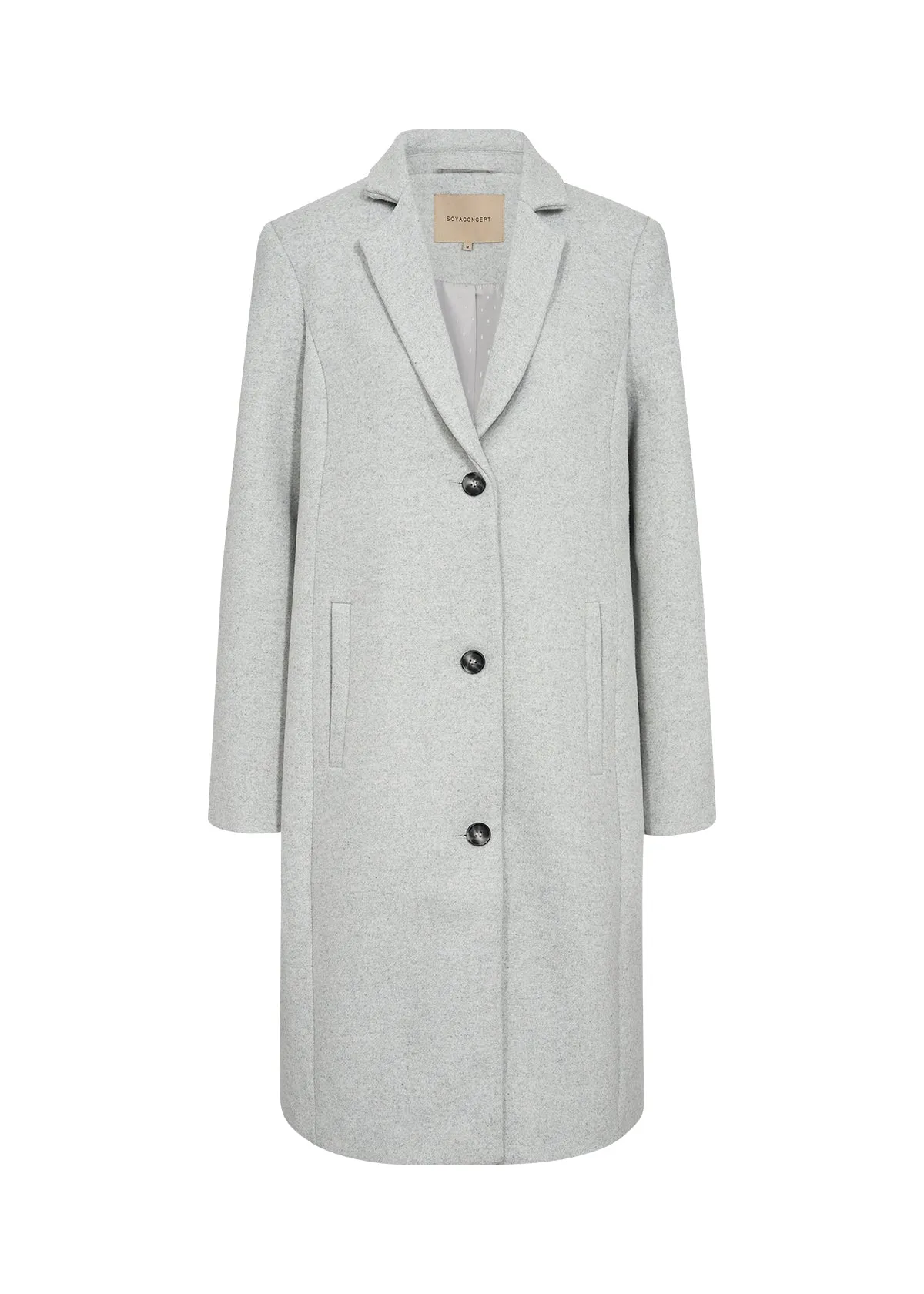 LIGHT GREY MELANGE COAT