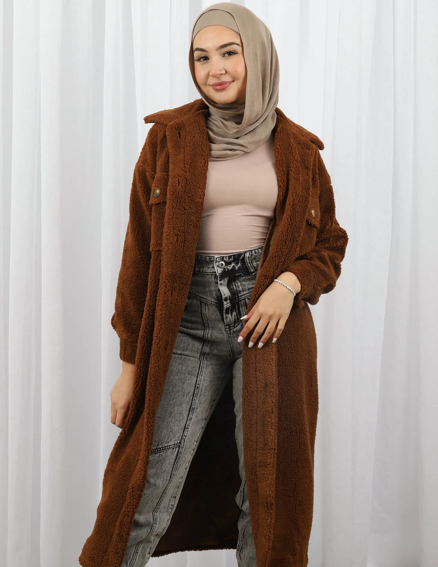 Long Line Teddy Coat