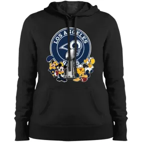 Los Angeles Rams Super Bowl 2019 Mickey Minnie Mouse Donald Daisy Duck Football Nfl Women Hooded Sweatshirt