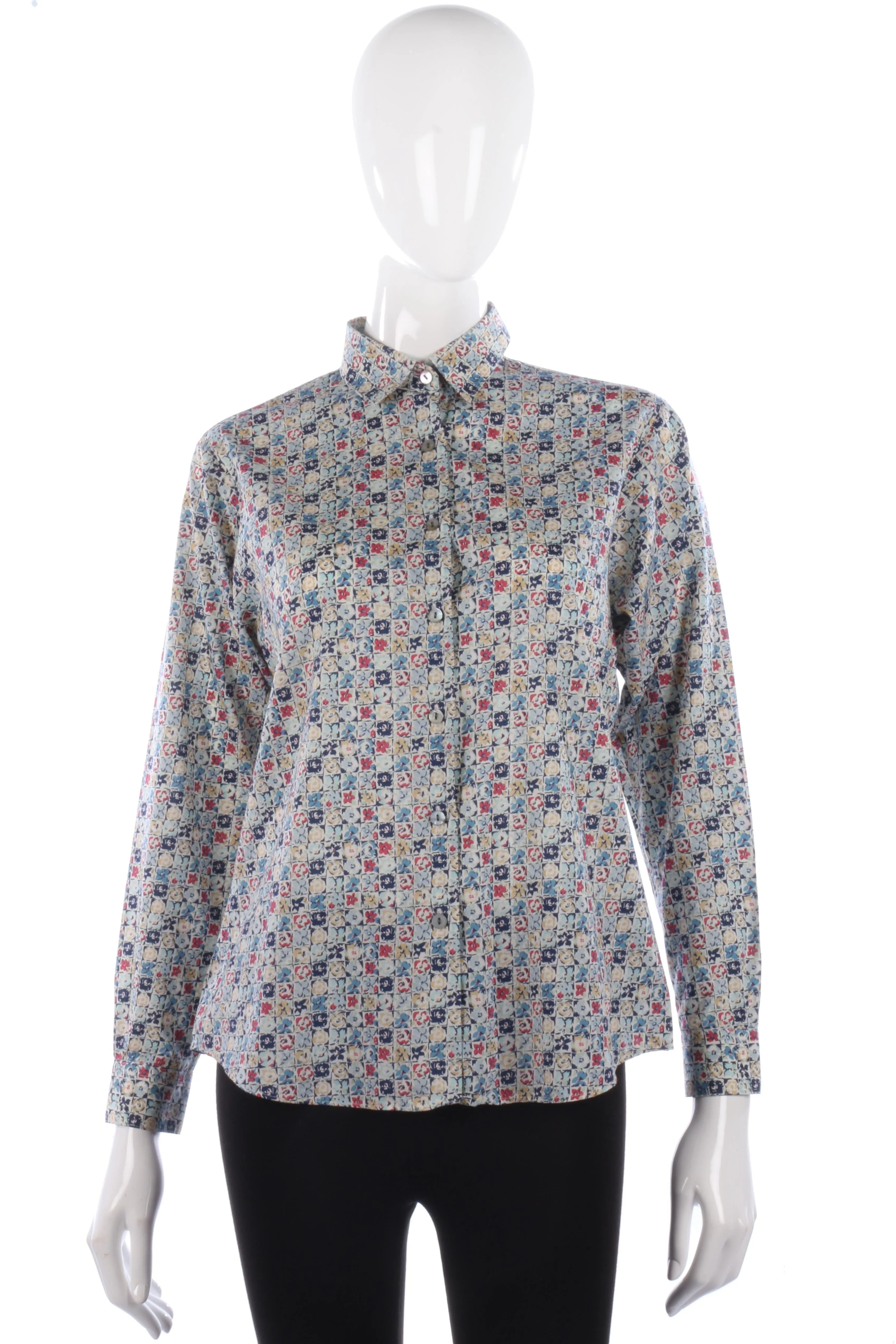 Lovely blue floral print shirt