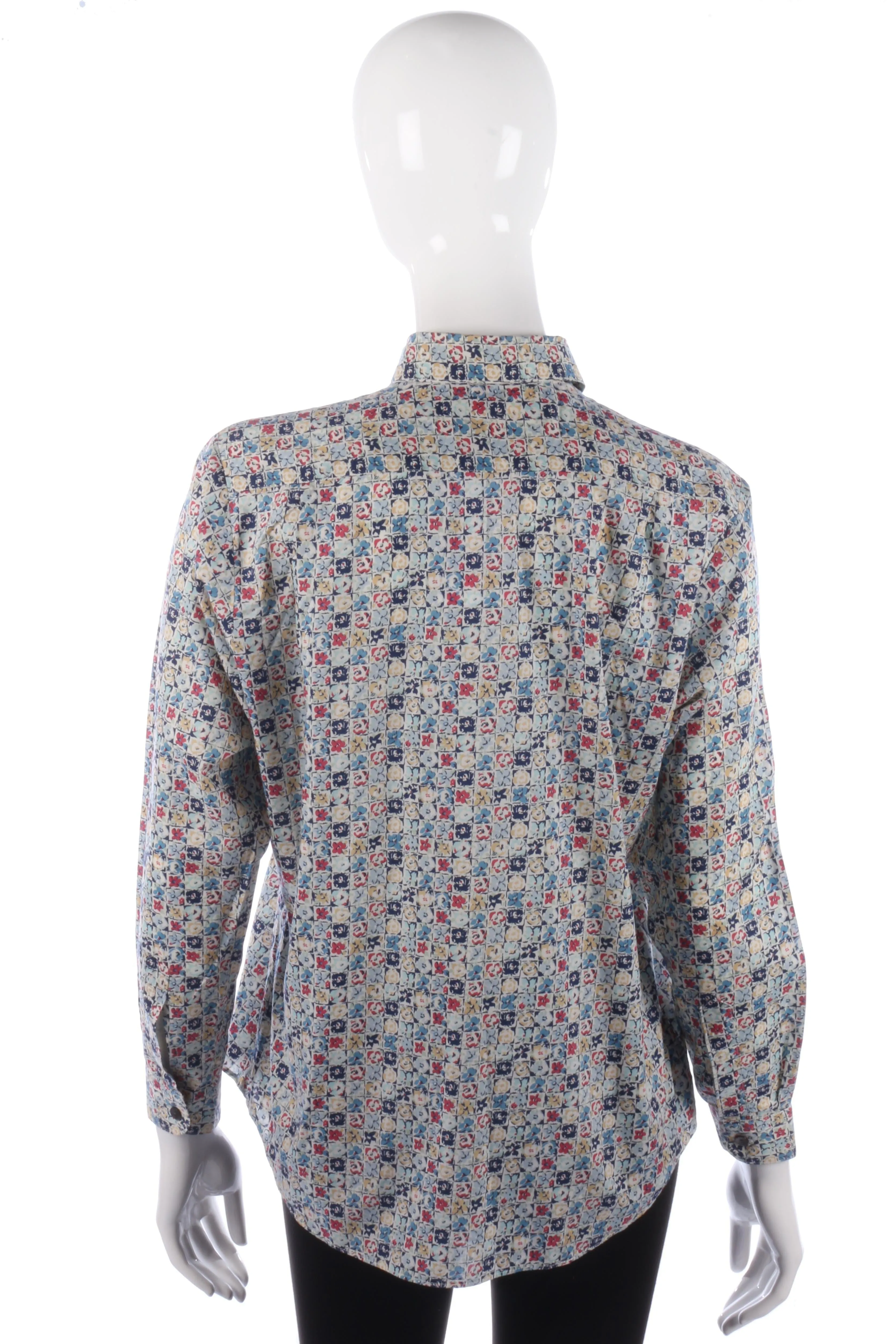 Lovely blue floral print shirt