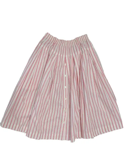 [M] Liz Claiborne Pink Striped Midi Skirt