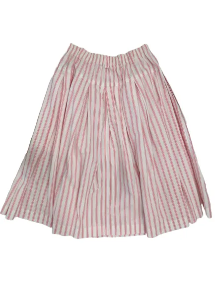 [M] Liz Claiborne Pink Striped Midi Skirt