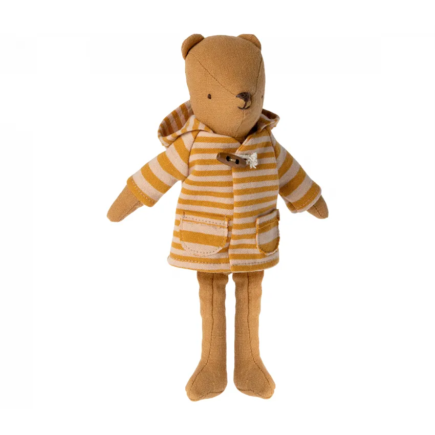 Maileg Teddy Mum Clothes - Yellow Stripe Coat