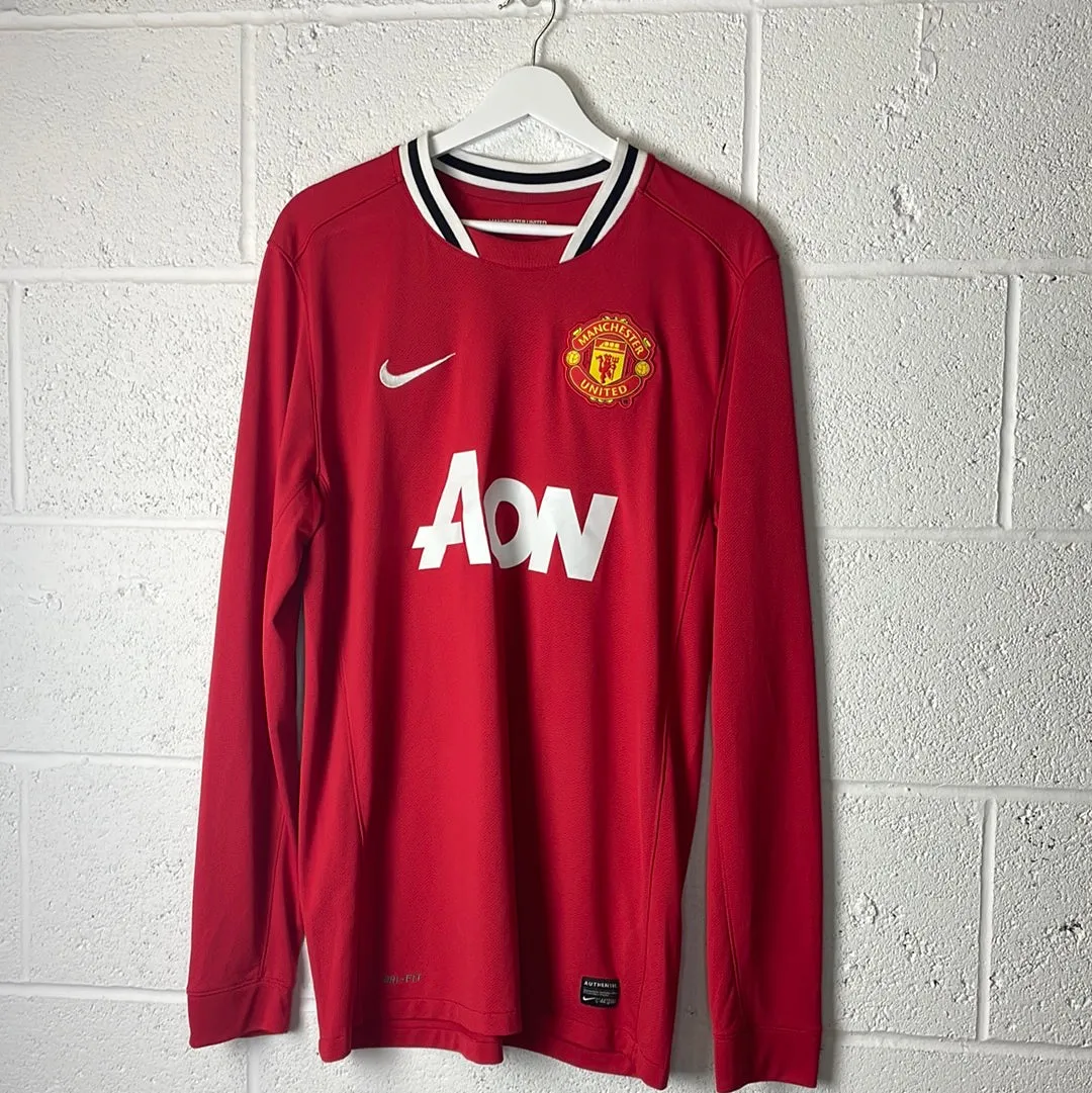 Manchester United 2011/2012 Home Shirt - Large - Young 18 - Long Sleeve - Excellent Condition