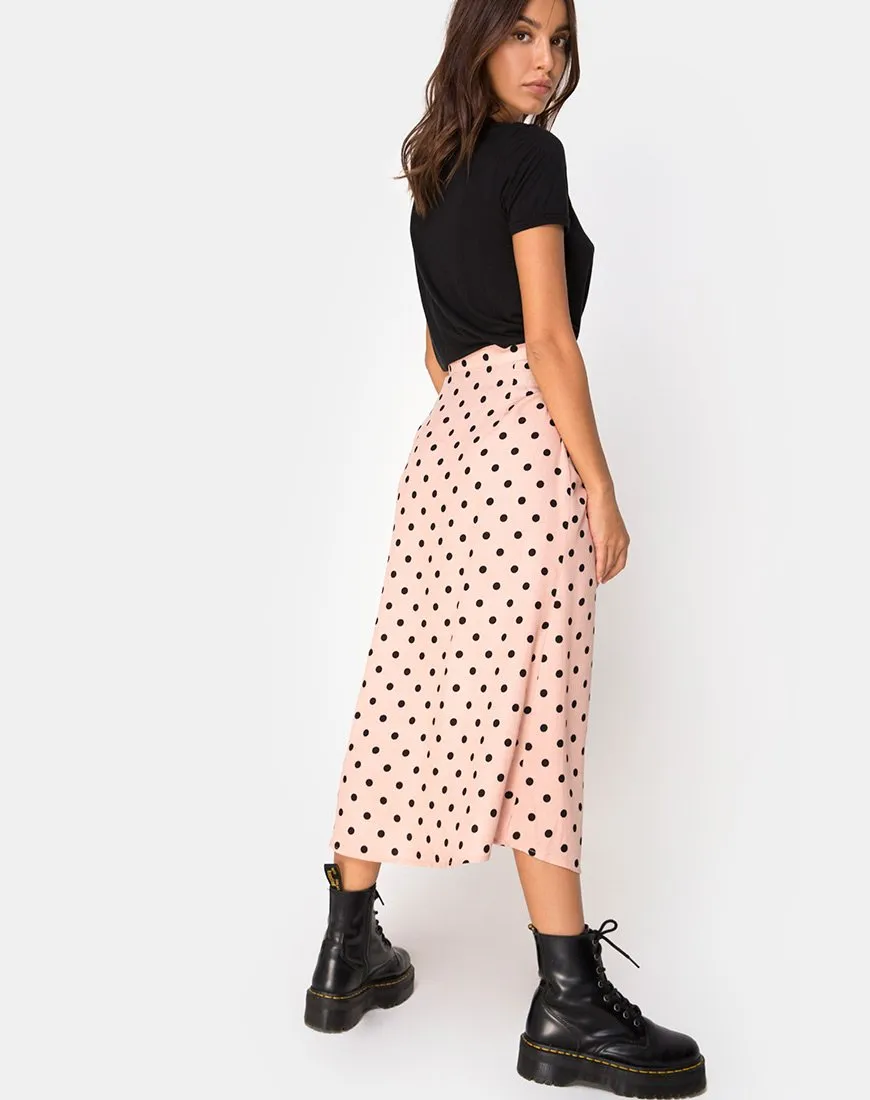 Marni Midi Skirt in New Polka Nude