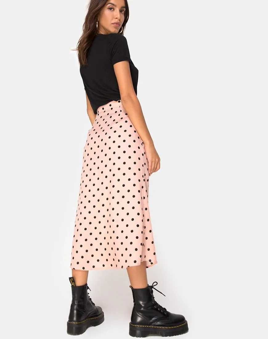 Marni Midi Skirt in New Polka Nude