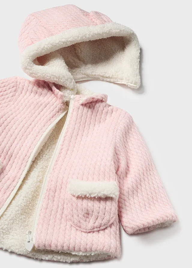 MAY Reversible Pink Cable Knit Jacket