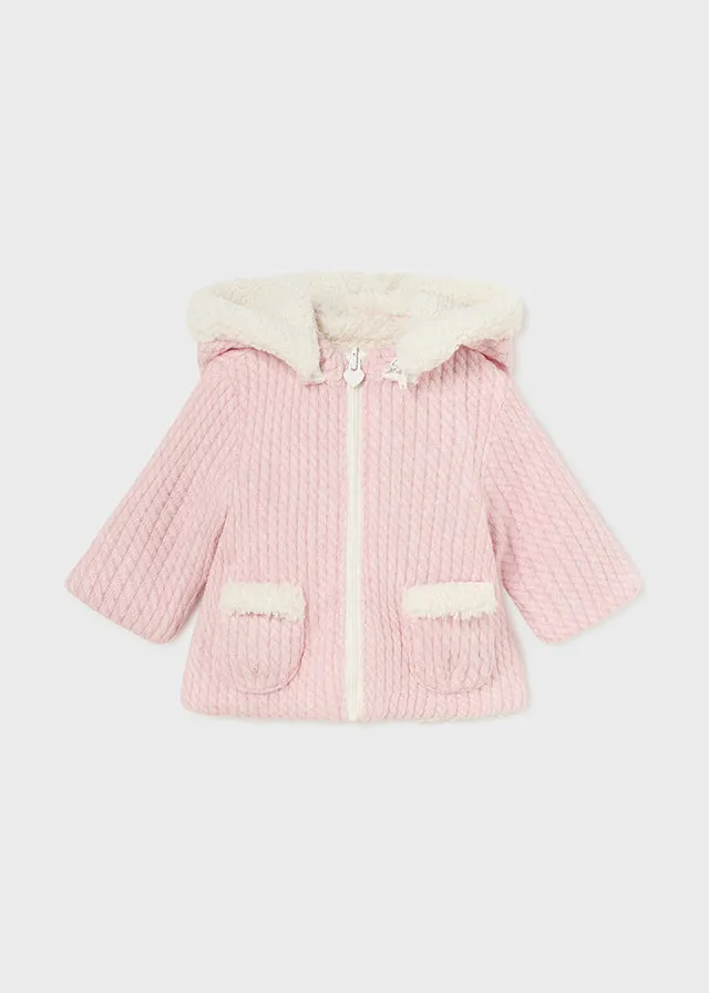 MAY Reversible Pink Cable Knit Jacket