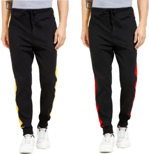 Men Colorblock Red/Yellow Joggers (Pack of 2)