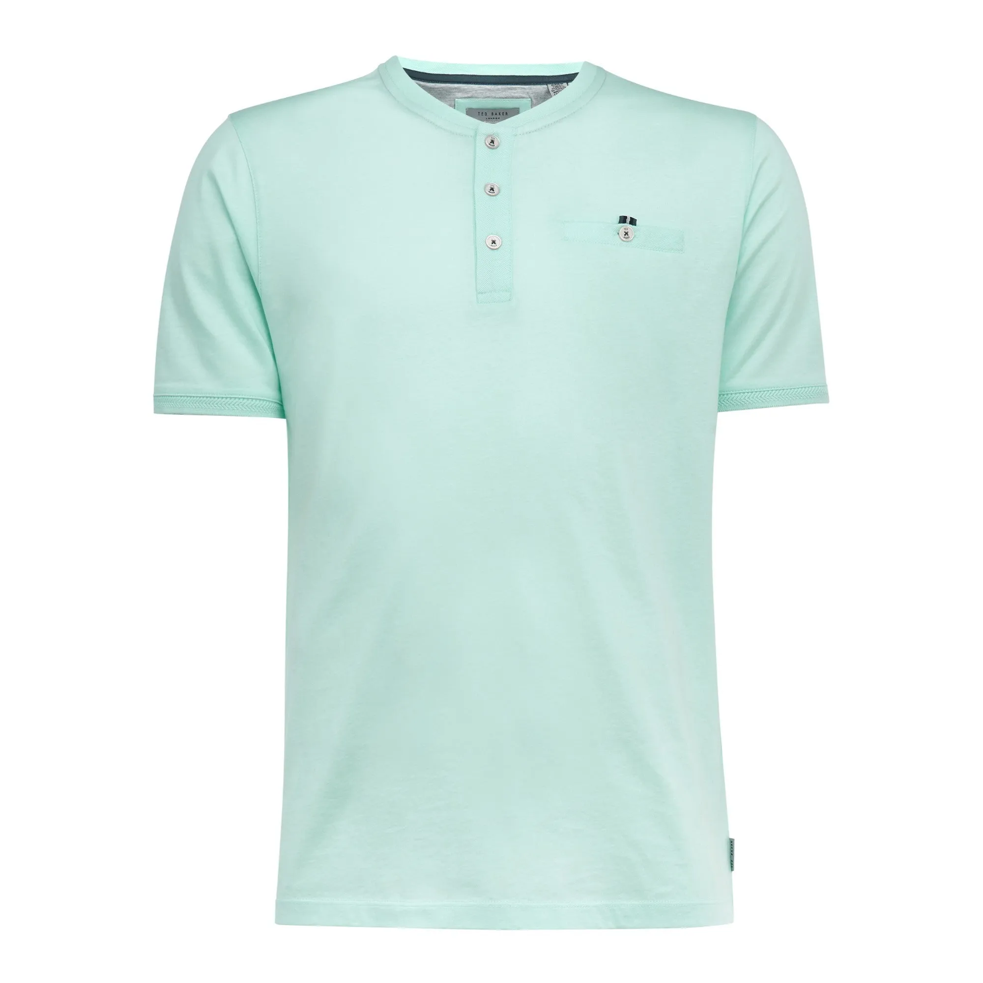 Men Sirma-Ss Henley T-Shirt - Light-Blue