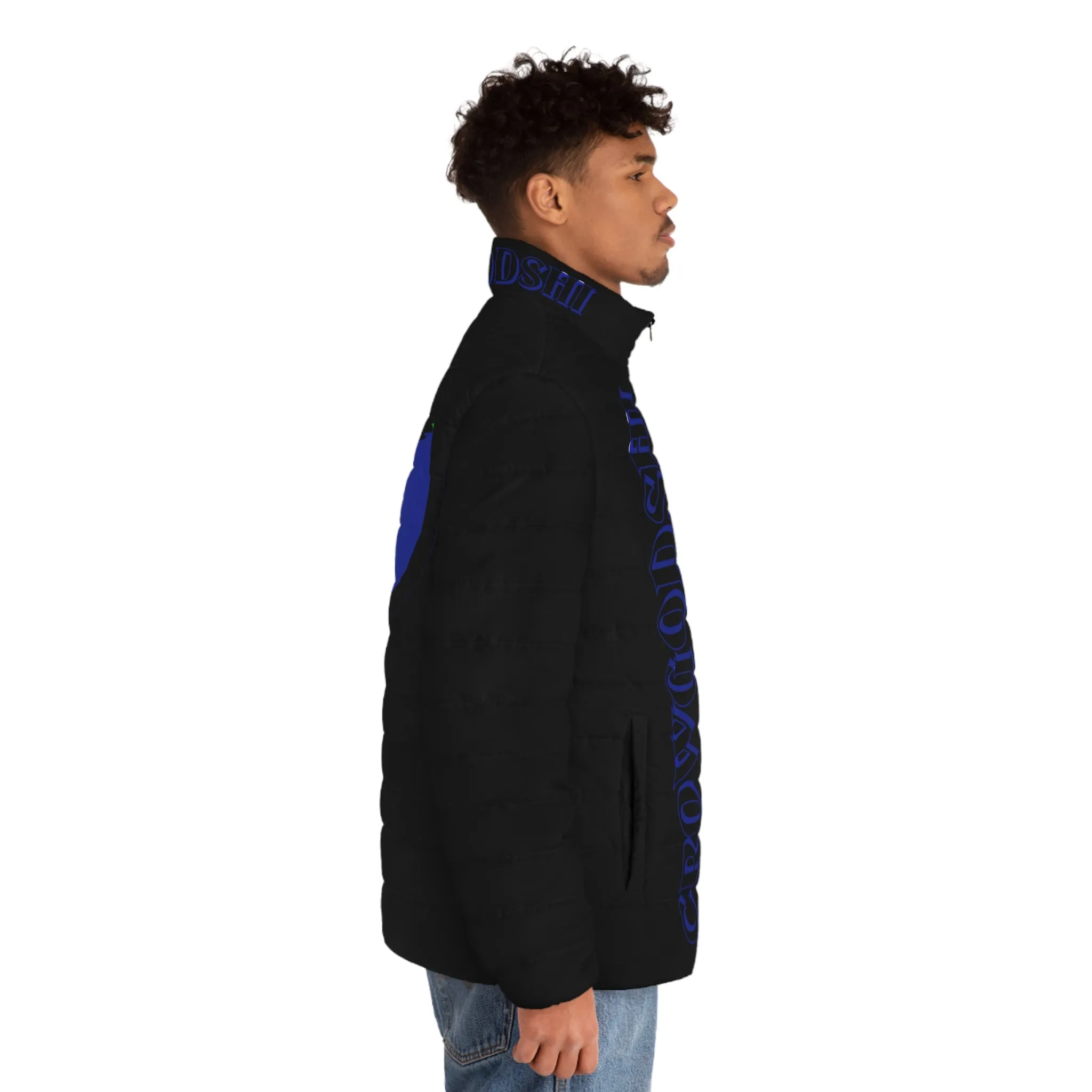 Men's 3rd GEN Puffer Jacket, BLACK W/ DUKE BLUE LOGO