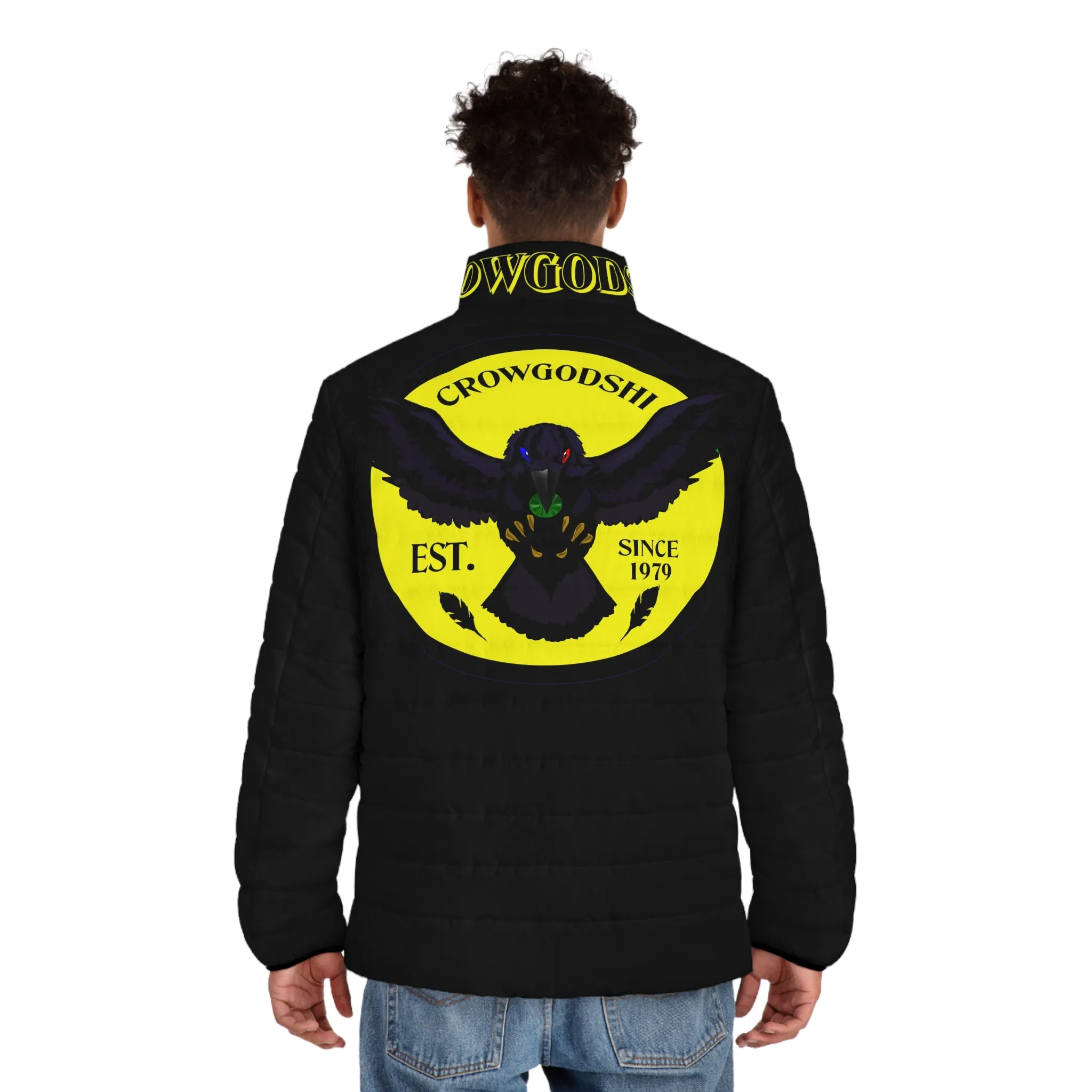 Men's 3rd GEN Puffer Jacket, BLACK W/ YELLOW LOGO