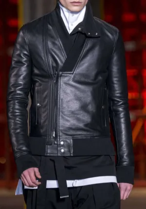 Mens Black Bomber Quilted Leather fashion Stylish Jacket