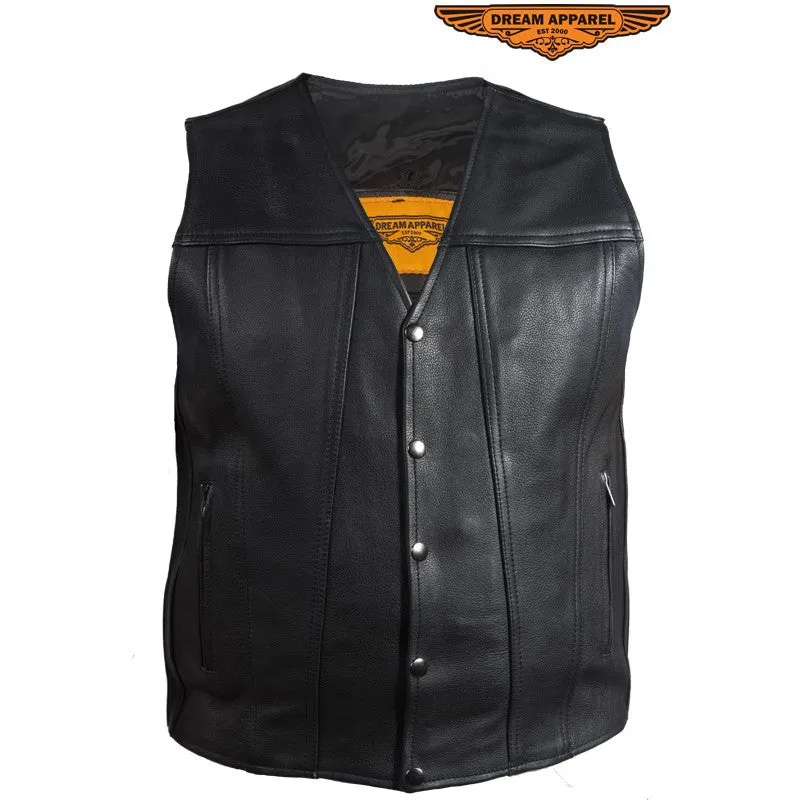 Mens Classic Motorcycle Club Vest With Gun Pockets MV8014-11