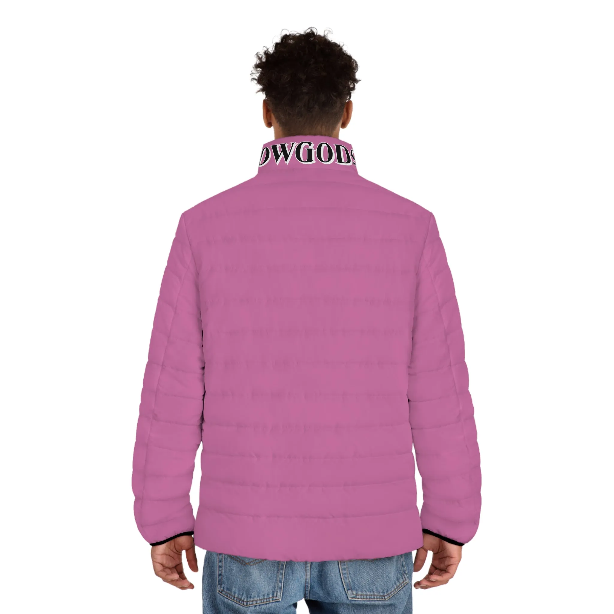 Men's CROWGODSHI Puffer Jacket, LIGHT PINK