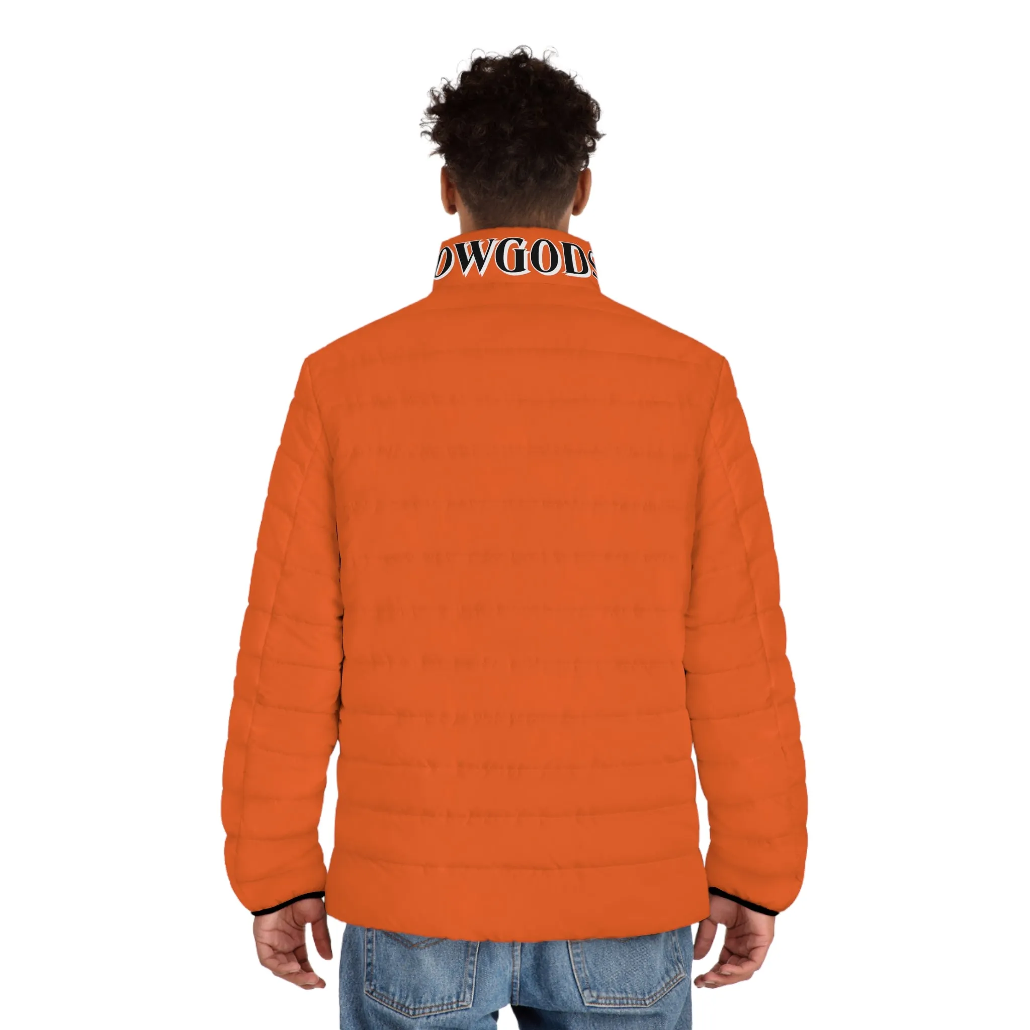 Men's CROWGODSHI Puffer Jacket, ORANGE