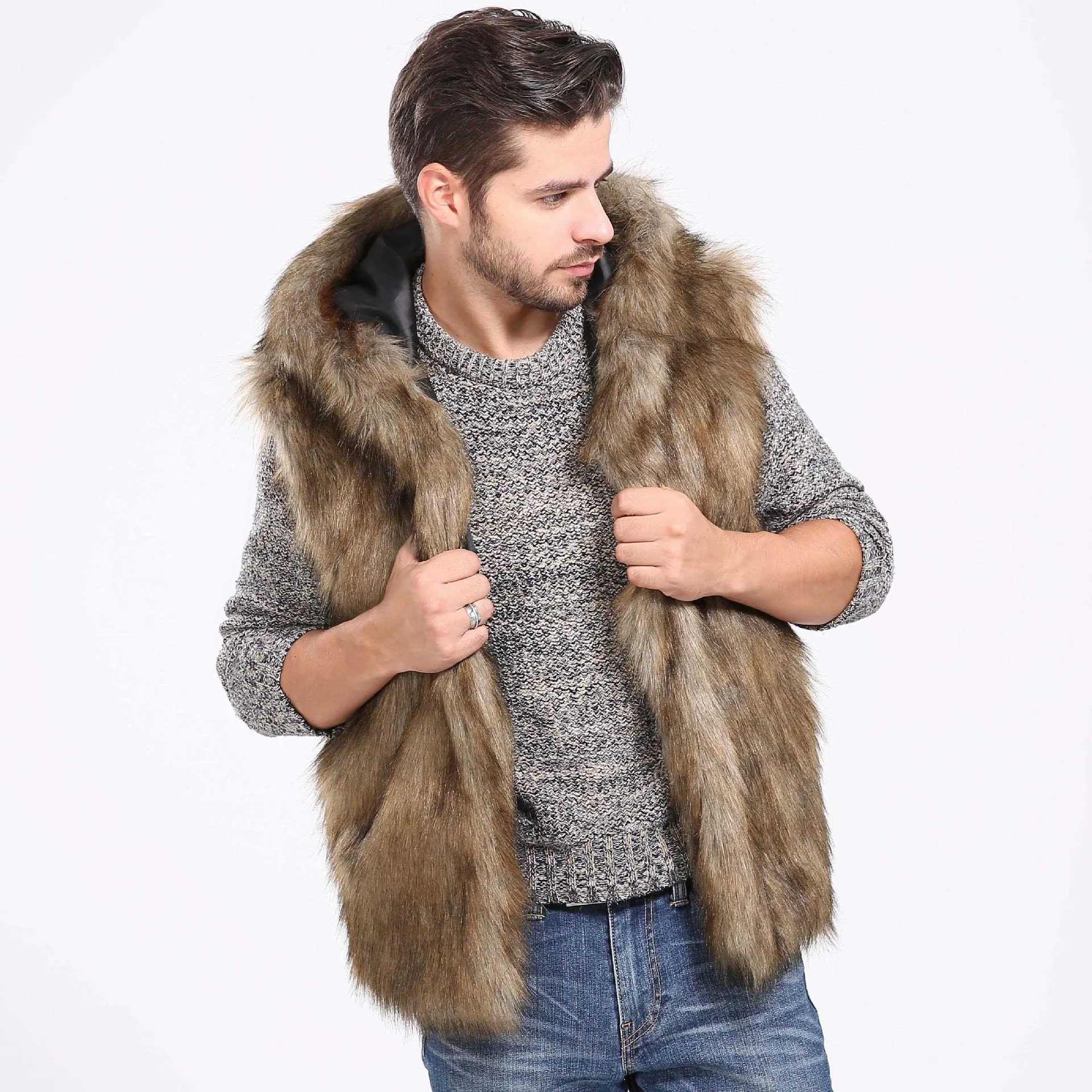 Men's Faux Fur Vest 44162999YM