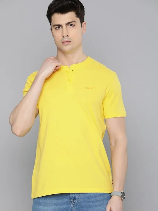 Men's Solid Henley T-shirt