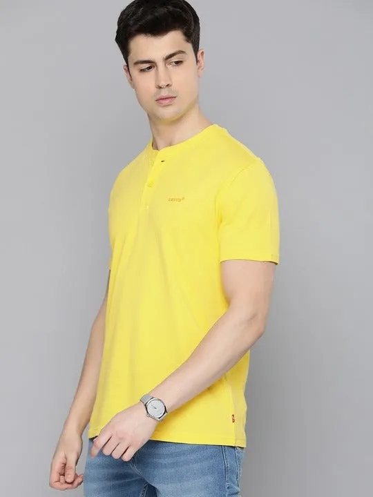 Men's Solid Henley T-shirt