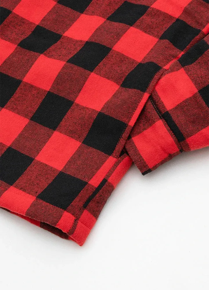 Men's Thicken Plaid Hooded Flannel Shirt Jacket with Quilted Lined