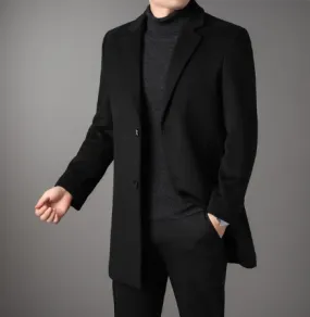 Men's Wool Trench Elegant Coat