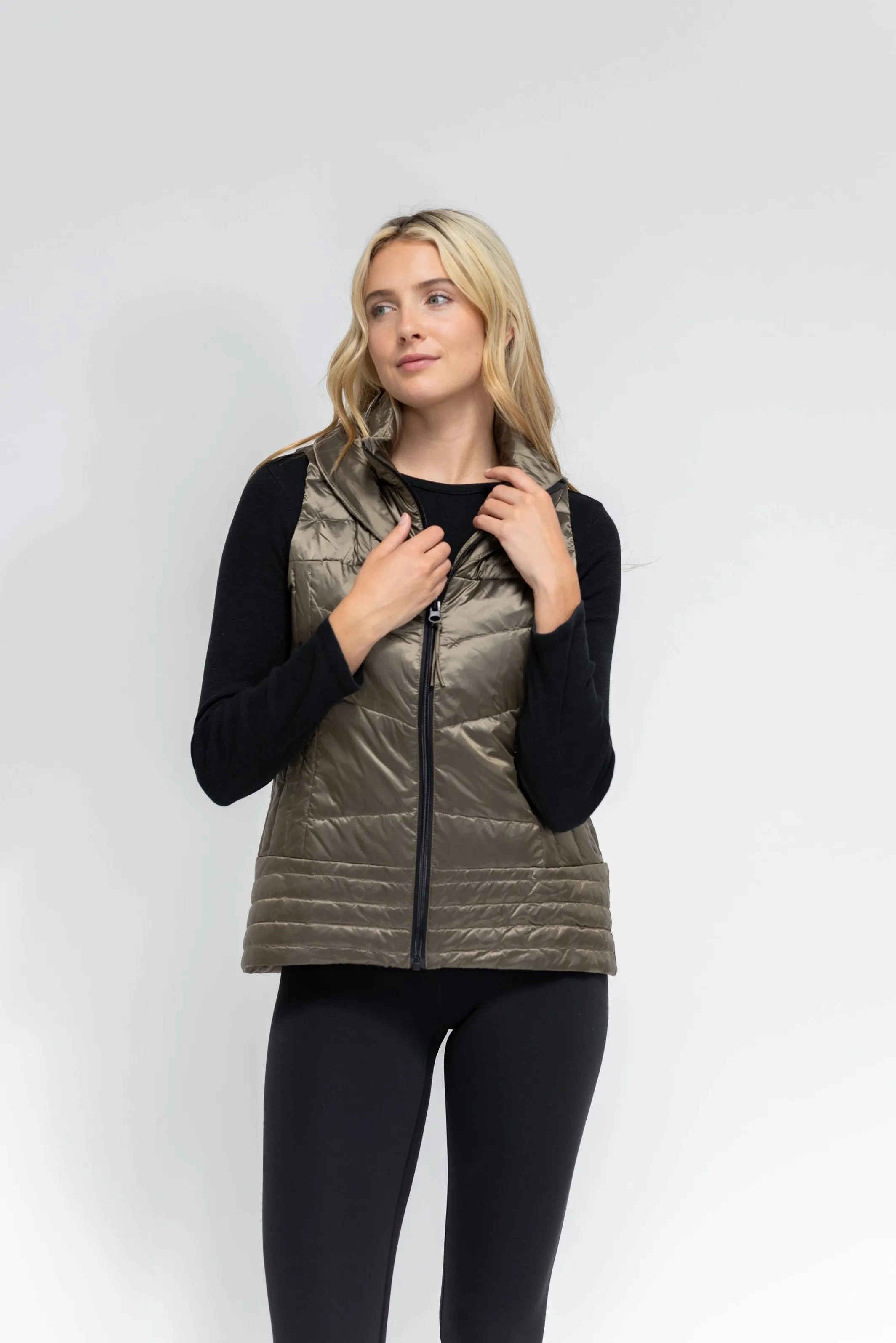 Metallic Quilted Vest