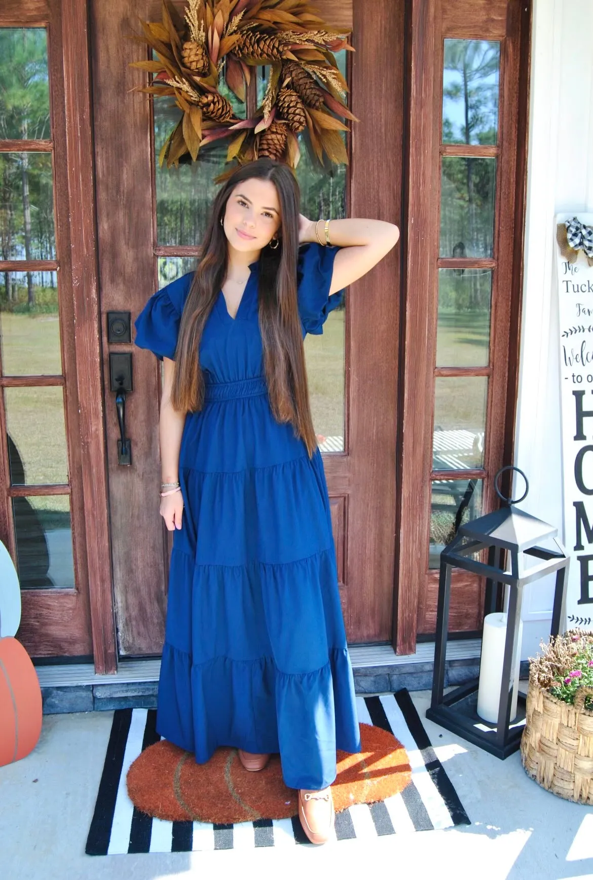 Michelle Maxi Dress in Navy