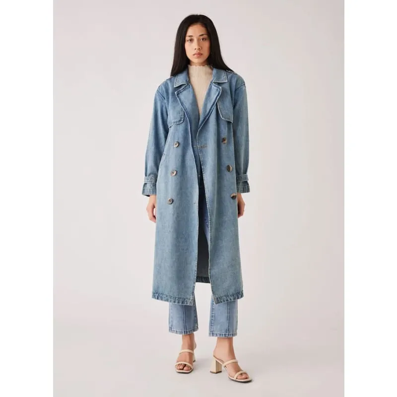 Midwest Trench Coat | Blue Denim