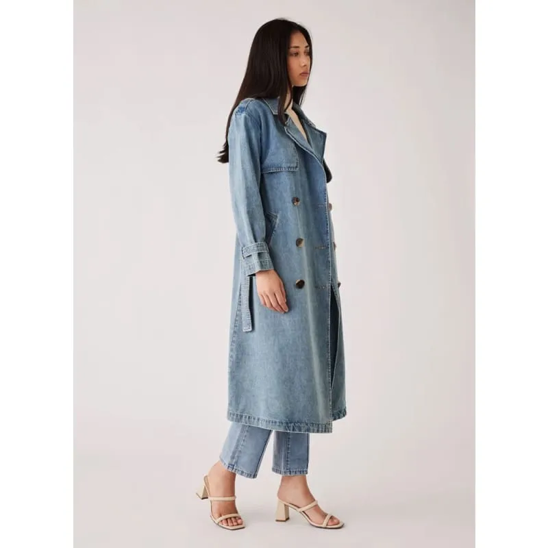 Midwest Trench Coat | Blue Denim