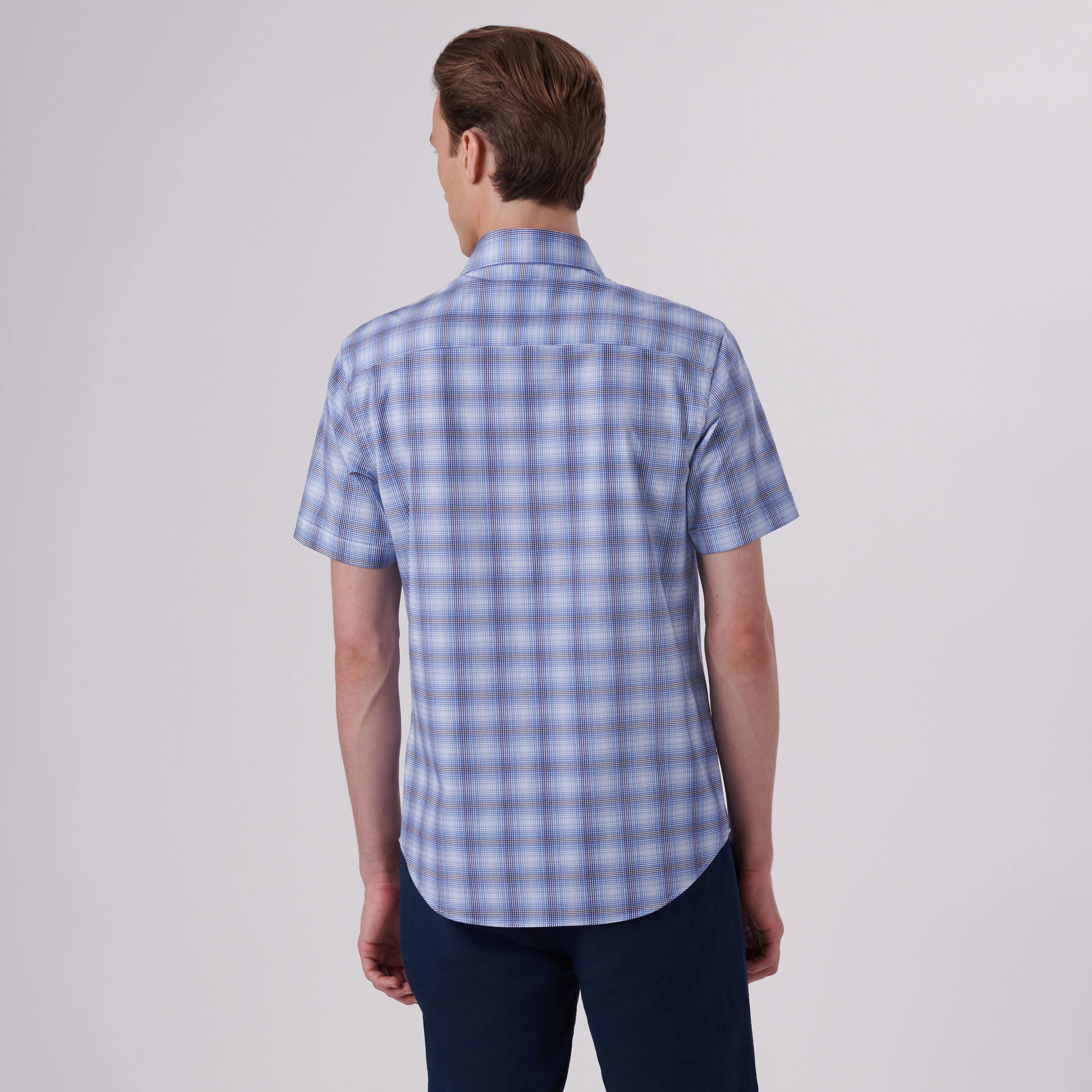 Miles Dupplin Check Print OoohCotton Short Sleeve Shirt