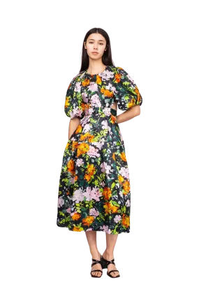 Mimosa Cutout Midi Dress Midnight Floral