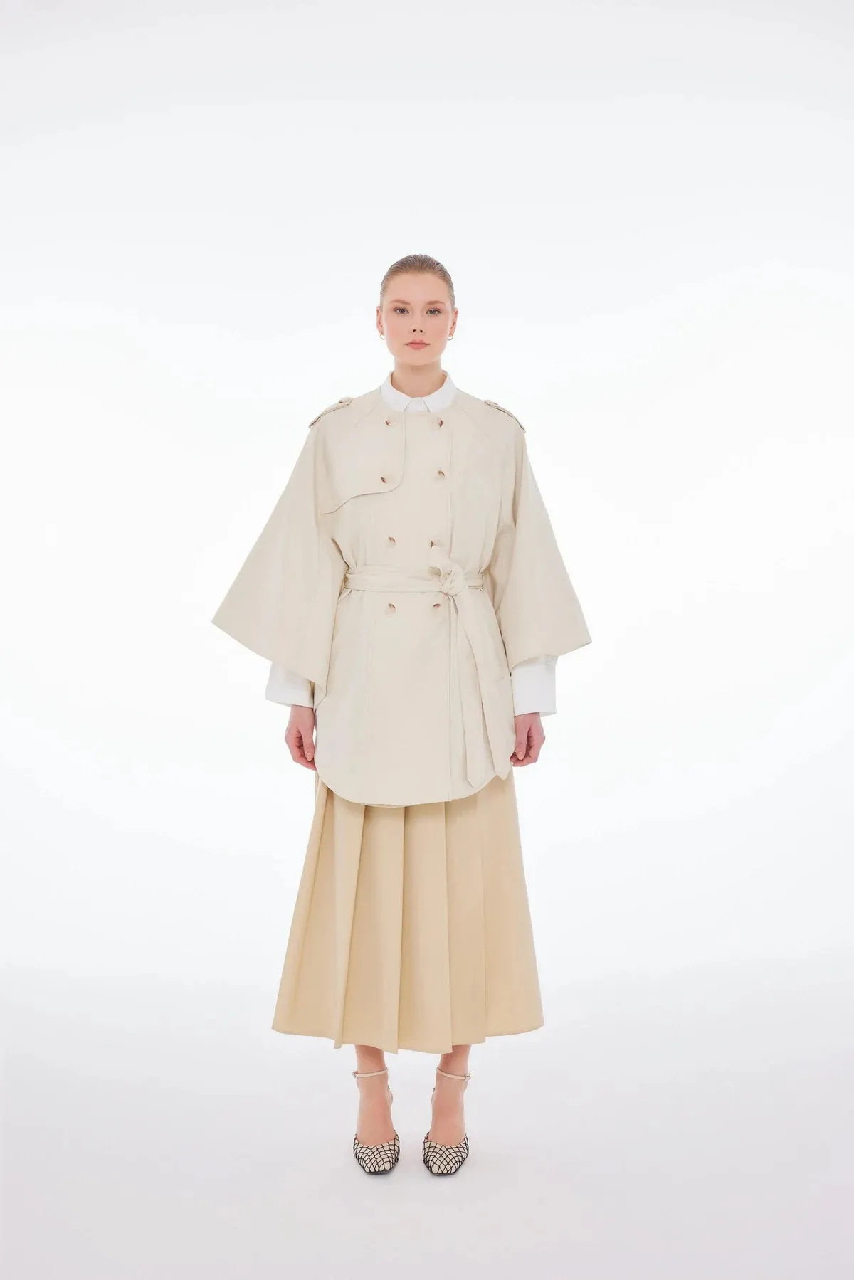 MLNI Trench Coat Ecru