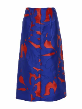 Moncler floral jacquard midi skirt