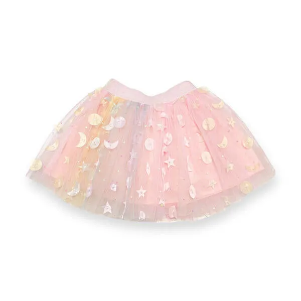 Moon & Star Embellished Tutu - pink