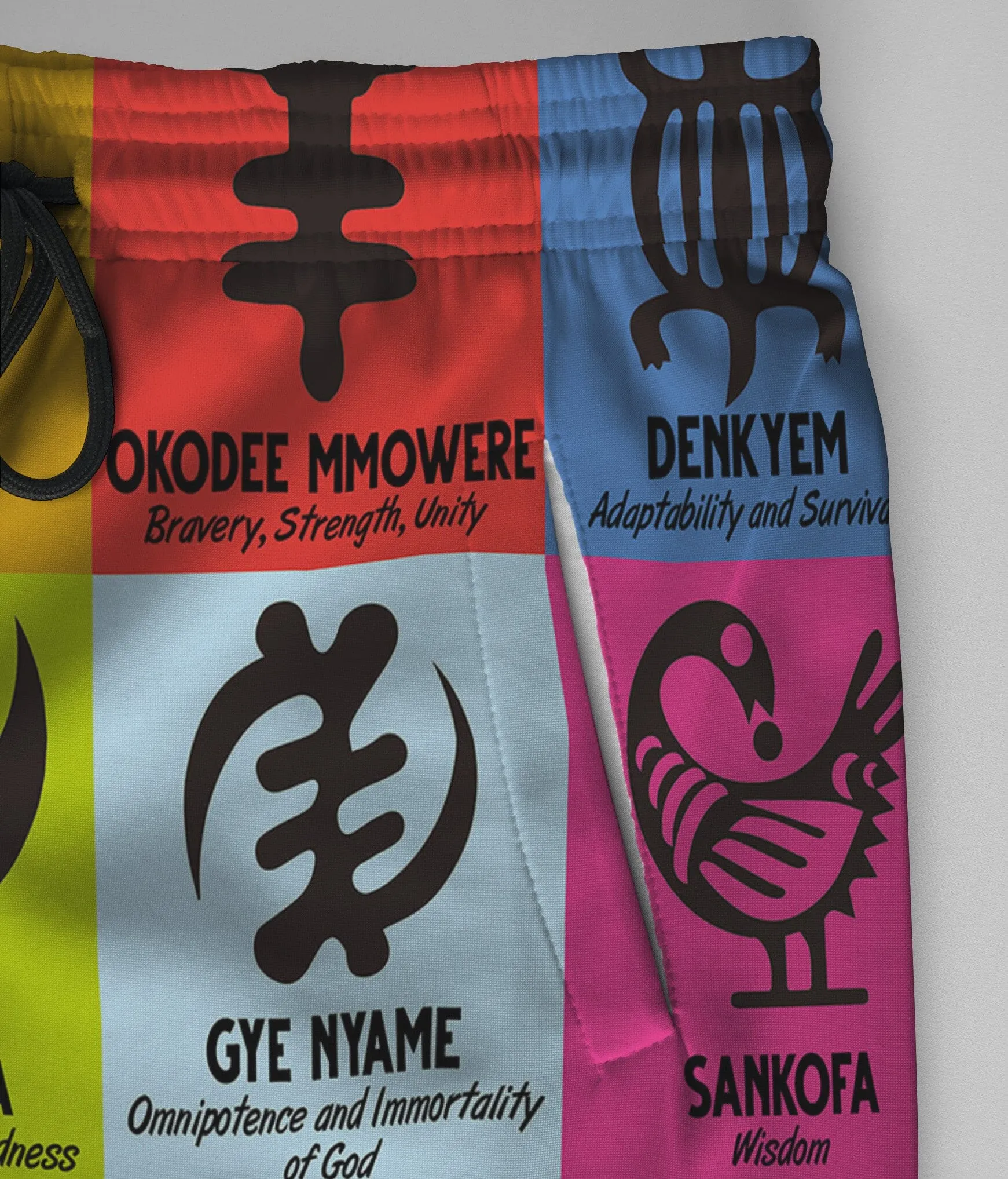 Multi Color Adinkra Symbols Joggers