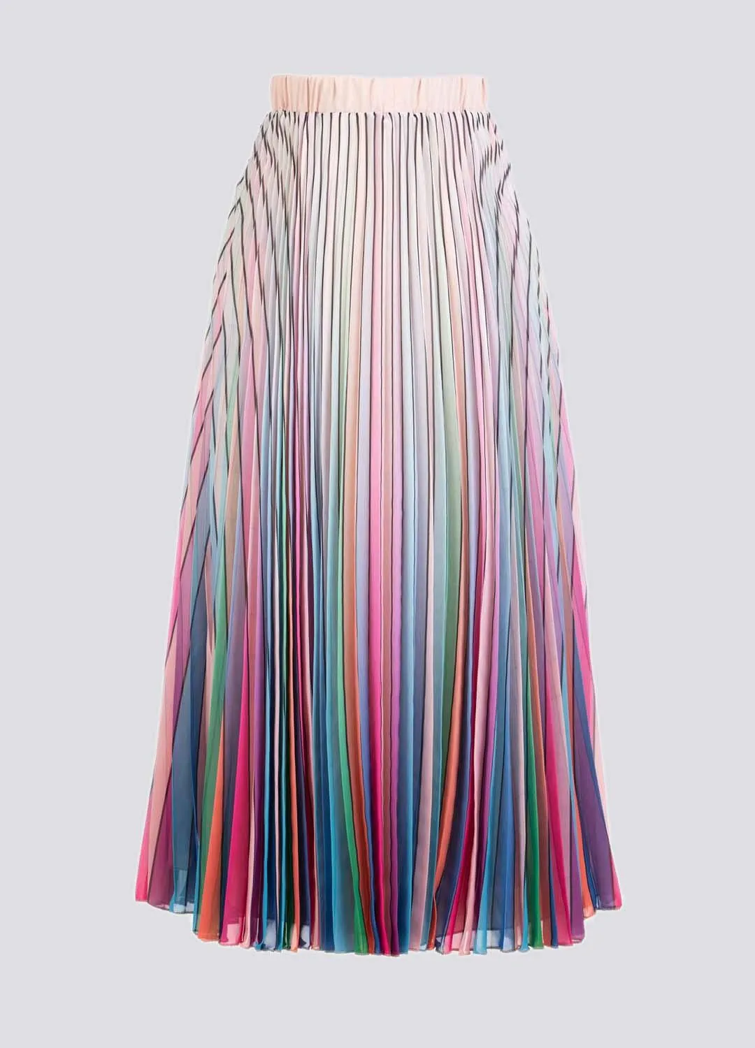 Multicolor pleat Skirt