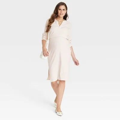 New - Ribbed Henley Maternity Coordinate Set - Isabel Maternity by Ingrid & Isabel