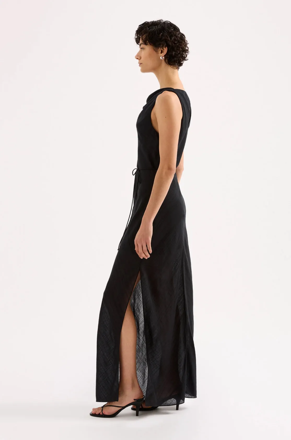 Nude Lucy Serine Maxi Dress in Black