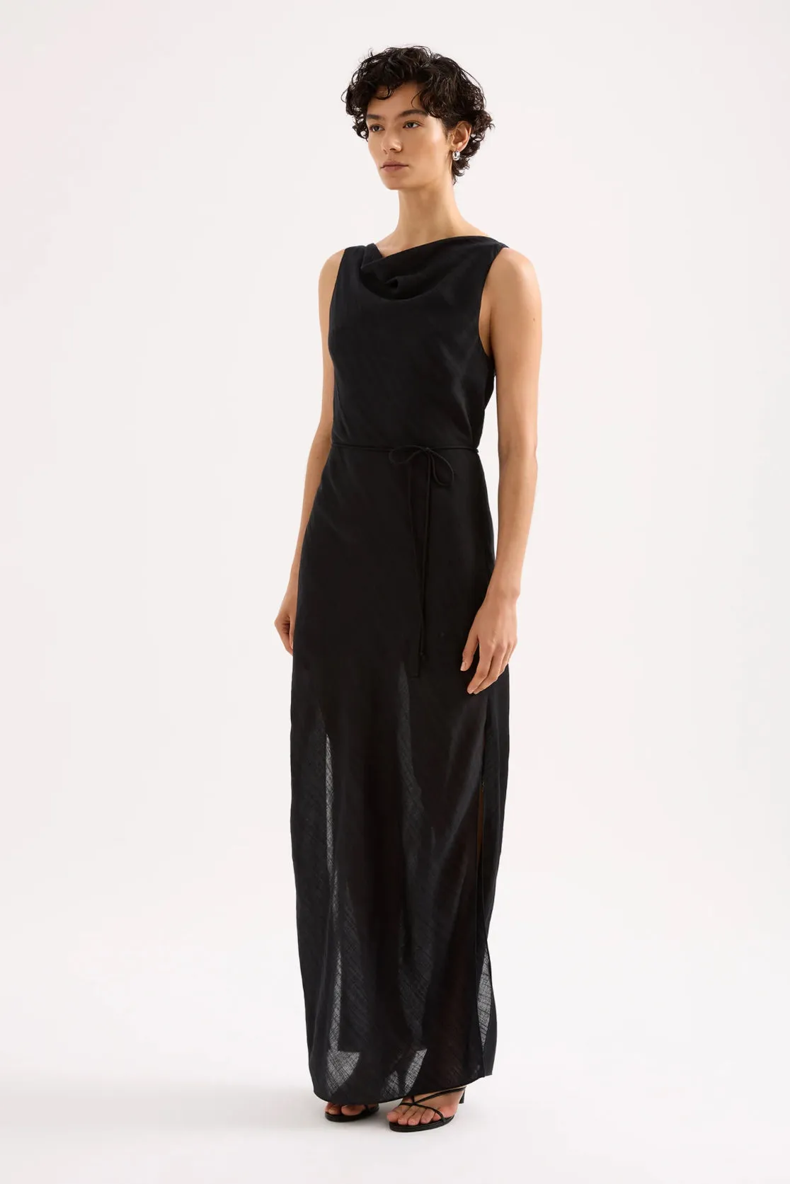 Nude Lucy Serine Maxi Dress in Black